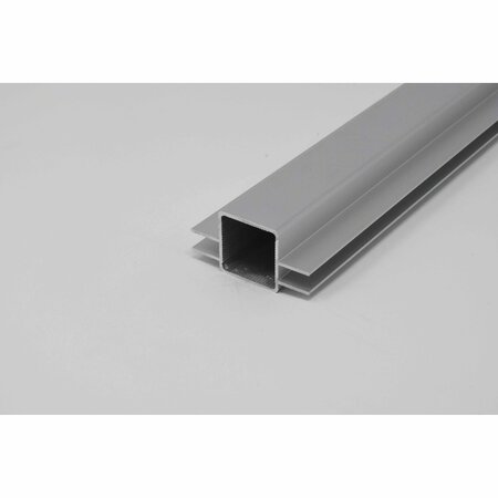 EZTUBE 2-Way Extended Captive Fin Extrusion for 1/4in Panel Panel  Silver, 94in L x 1in W x 1in H 100-270S-94